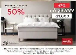 Skeidar SL10 Kontinental 160x200 cm tilbud
