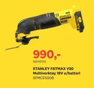 Bygger'n STANLEY FATMAX V20 Multiverktøy 18V u/batteri tilbud