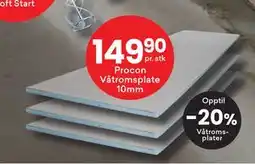 Right Price Tiles Procon Våtromsplate 10mm tilbud