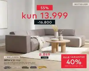 Skeidar Enjoy hjørnesofa tilbud