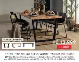 Skeidar Calia spisebord tilbud