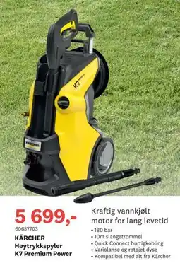 Bygger'n KÄRCHER Høytrykkspyler K7 Premium Power tilbud