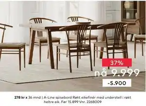 Skeidar A-Line spisebord tilbud