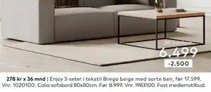 Skeidar Calia sofabord 80x80cm tilbud