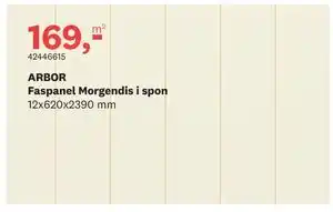 Bygger'n ARBOR Faspanel Morgendis i spon tilbud
