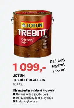 Bygger'n JOTUN TREBITT OLJEBEIS tilbud