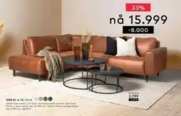 Skeidar Jessie hjørnesofa tilbud