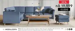 Skeidar Eden hjørnesofa tilbud