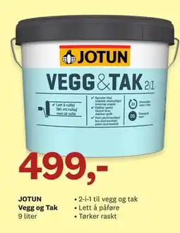Bygger'n JOTUN Vegg og Tak tilbud
