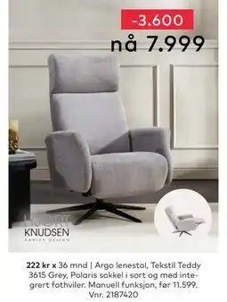 Skeidar Argo lenestol tilbud