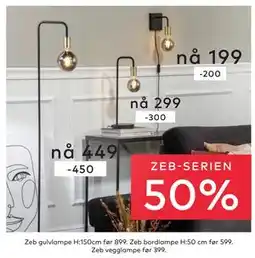 Skeidar Zeb gulvlampe tilbud