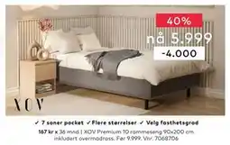 Skeidar XOV Premium 10 rammeseng 90x200 cm tilbud
