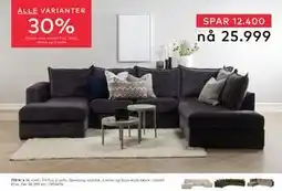 Skeidar Chillux U-sofa tilbud