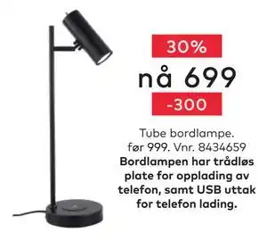 Skeidar Tube bordlampe tilbud