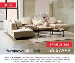 Skeidar Vesta U-sofa tilbud