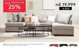 Skeidar Boston U-sofa tilbud