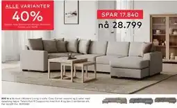 Skeidar Modern Living U-sofa tilbud