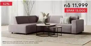Skeidar Lugo hjørnesofa tilbud