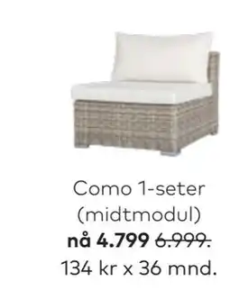 Skeidar Como 1-seter tilbud