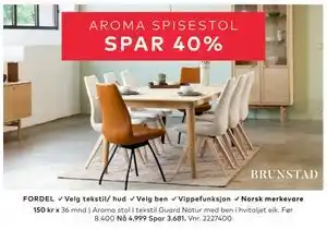 Skeidar Aroma stol tilbud