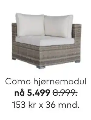 Skeidar Como hjørnemodul tilbud