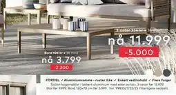 Skeidar Bord 120x70 cm tilbud