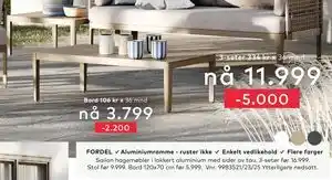 Skeidar Bord 120x70 cm tilbud