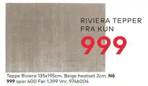 Skeidar Teppe Riviera tilbud