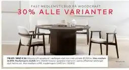 Skeidar Woodcraft spisebord tilbud