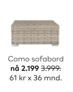 Skeidar Como sofabord tilbud