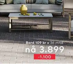 Skeidar Sofabord med polystone bordplate 100x80 cm tilbud