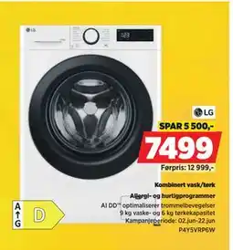 POWER Kombinert vask/tørk tilbud