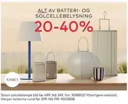 Skeidar Solan solcellelampe blå tilbud