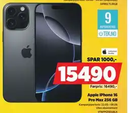 POWER Apple iPhone 16 Pro Max 256 GB tilbud
