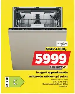 POWER Integrert oppvaskmaskin tilbud