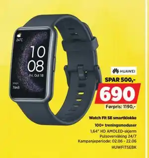 POWER Watch Fit SE smartklokke tilbud
