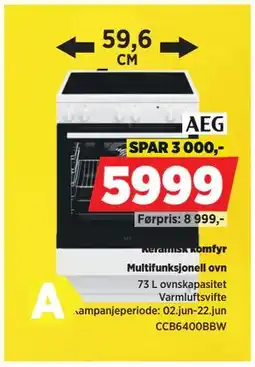 POWER Keramisk komfyr tilbud