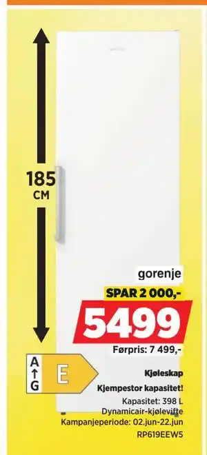 POWER Kjøleskap tilbud