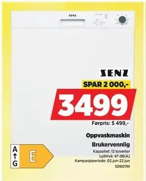 POWER Oppvaskmaskin tilbud