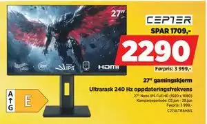 POWER 27 gamingskjerm tilbud