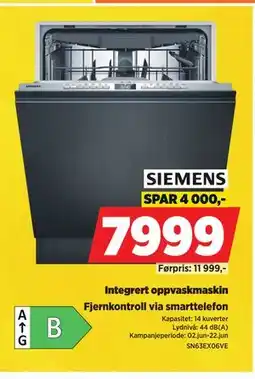 POWER Integrert oppvaskmaskin tilbud