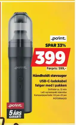 POWER Håndholdt støvsuger tilbud