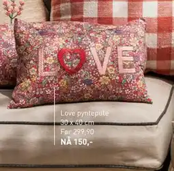 Kid Interiør Love pyntepute tilbud