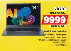 POWER Opptil 18 timers batteritid tilbud
