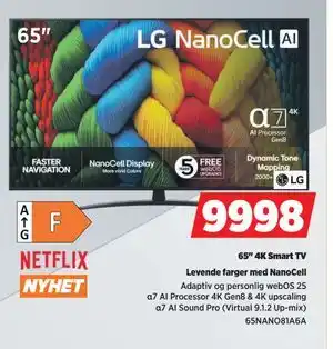 POWER 65 4K Smart TV tilbud