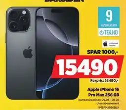 POWER Apple iPhone 16 Pro Max 256 GB tilbud