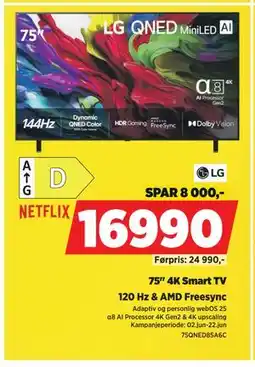 POWER 75 4K Smart TV tilbud