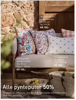 Kid Interiør Floral garden pynteputetrekk tilbud