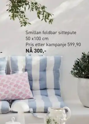 Kid Interiør Smillan foldbar sittepute tilbud