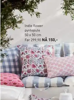 Kid Interiør Indie flower pyntepute tilbud
